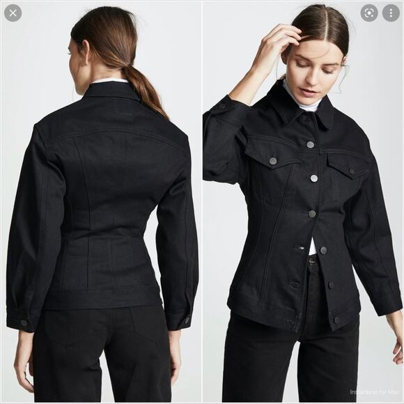 Goldsign Jackets & Blazers - GOLDSIGN The Waisted Jacket in Black.